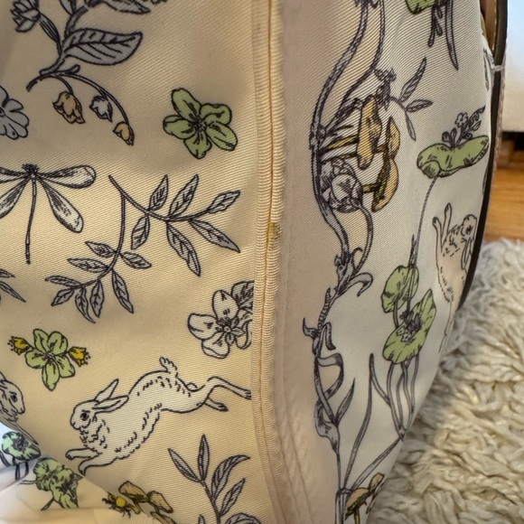 Tory Burch Ella Printed Tote Bag - Cream and Tan - Picture 6 of 9
